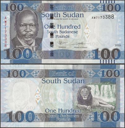 Picture of South Sudan,P15d,B115d,100 Pounds,2019