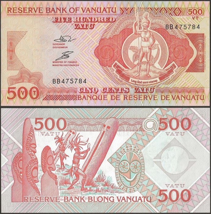 Picture of Vanuatu,P5,B201a,500 Vatu,1993