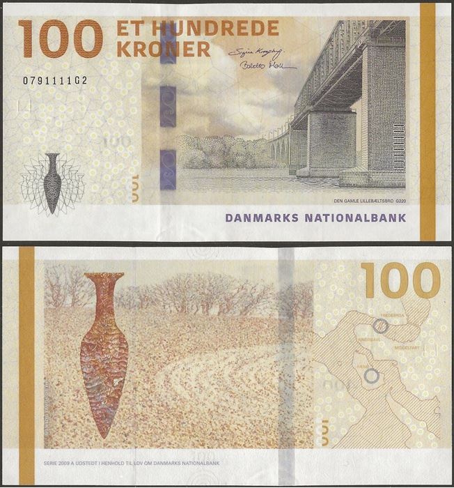 Picture of Denmark,Pw71a,B941b,100 Kroner,2020