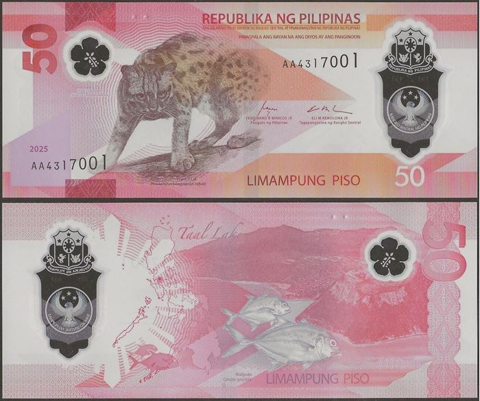 Picture of Philippines,Pw237,B1105a,50 Piso,2024