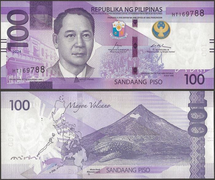 Picture of Philippines,Pw232A,B1102b,100 Piso,2024