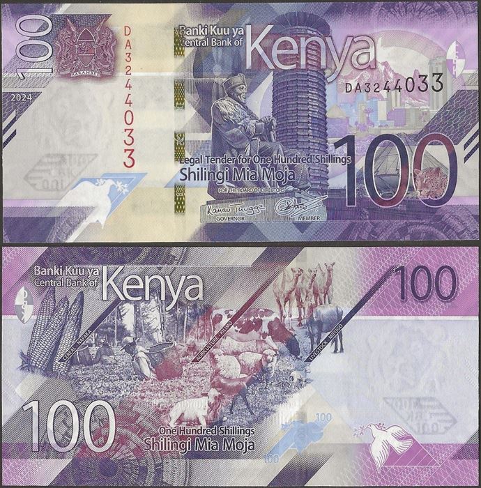 Picture of Kenya,B145b,100 Shillings,2024