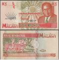 Picture of Malawi,P30,B130,5 Kwacha,1995