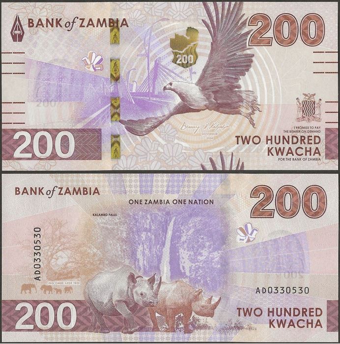 Picture of Zambia,Pw66,B175a,200 Kwacha,2025