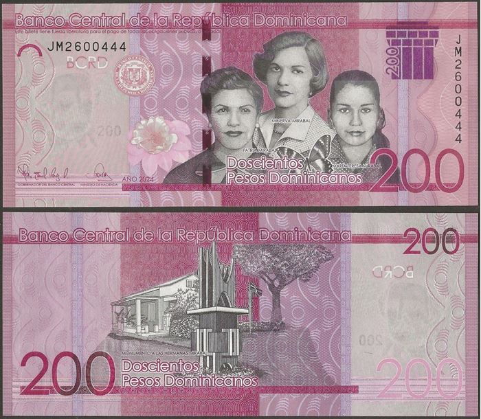 Picture of Dominican Republic,P191,B729f,200 Pesos Dominicanos,2024
