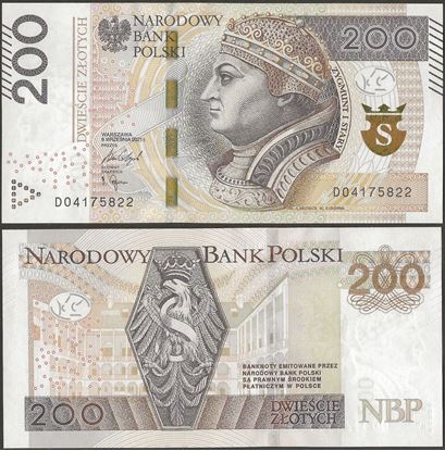 Picture of Poland,P189b,B863b,200 Zloty,2021