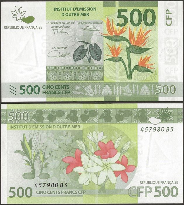 Picture of French Pacific,P5c,B105c,500 Francs,2014