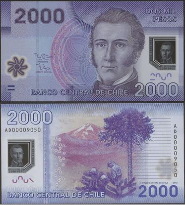 Picture of Chile,P162b,B297b,2000 Pesos,2012