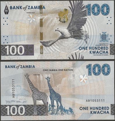 Picture of Zambia,Pw65,B174a,100 Kwacha,2025