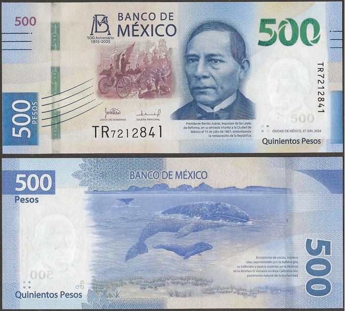 Picture of Mexico,Pw136,B726,500 Pesos,2025,Comm