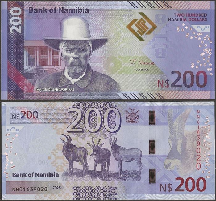 Picture of Namibia,Pw24,B224,200 Dollars,2025 