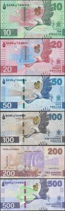 Picture of Zambia,SET - 6 notes,10 - 500 Kwacha,2025