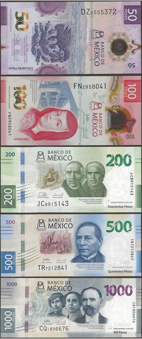 Picture of Mexico,B723-B727,1850 Pesos,2025,100 Annv