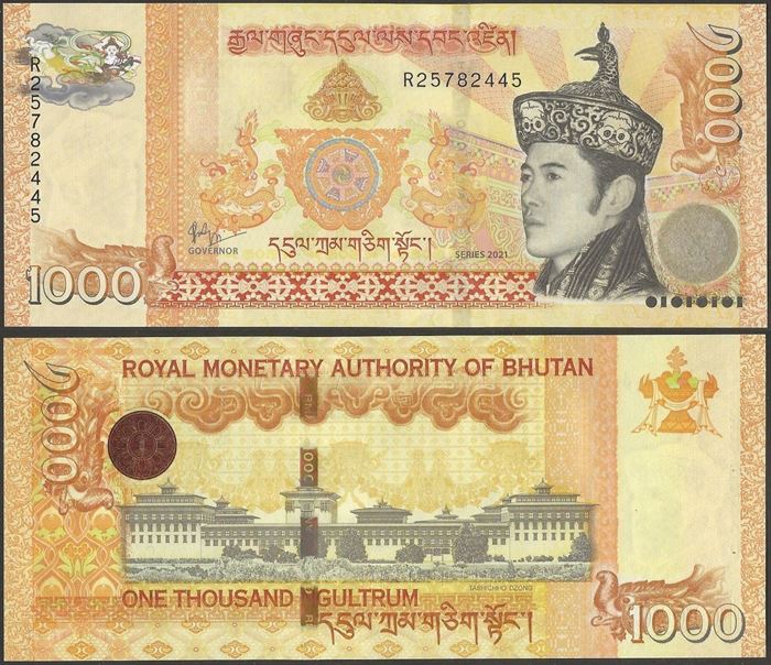 Picture of Bhutan,P34c,B223c,1000 Ngultrum,2021