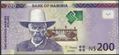 Picture of Namibia,P15d,B213d,200 Dollars,2022