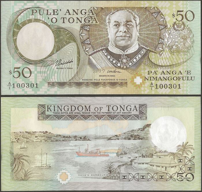 Picture of Tonga,P36a,B211a,50 Paanga,In 2000