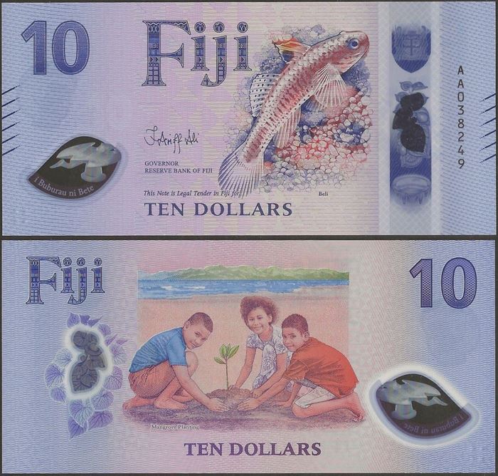 Picture of Fiji,P126,B535,10 Dollars,2026,AA