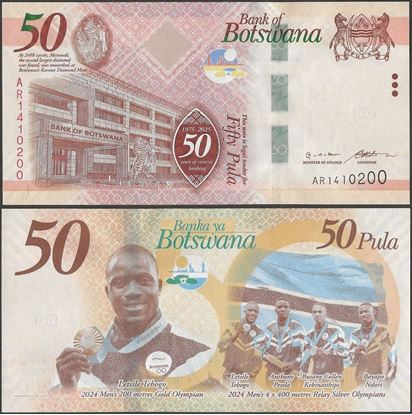 Picture of Botswana,P28,B131,50 Pula,2026,Comm 