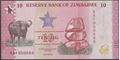 Picture of Zimbabwe,P115,B206,10 Zig Dollars ,2026