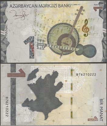Picture of Azerbaijan,P38b,B408b,1 Manat,2023
