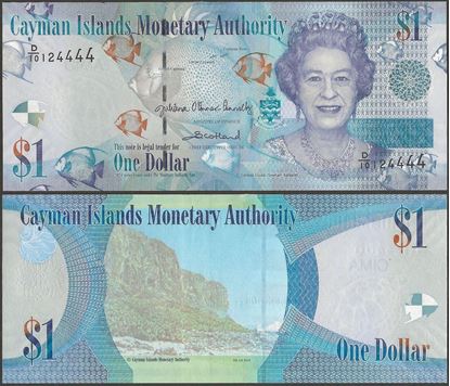 Picture of Cayman Islands,P38d,B218d,1 Dollar,D/10
