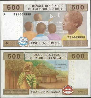 Picture of CAS Equatorial Guinea,P506F, B106Fc1,500 Francs,2002