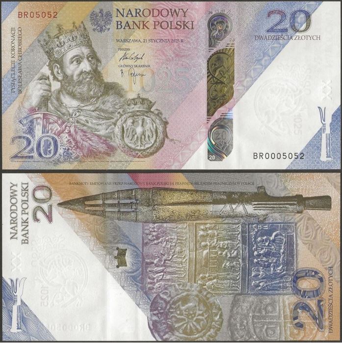 Picture of Poland,P199,BNP829a,20 Zloty,2024,Comm