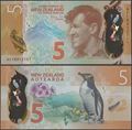 Picture of New Zealand,P191b,B137b,5 Dollars,2018