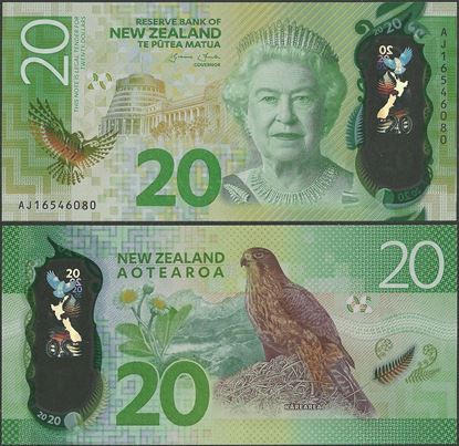Picture of New Zealand,P193,B139,20 Dollars,2016