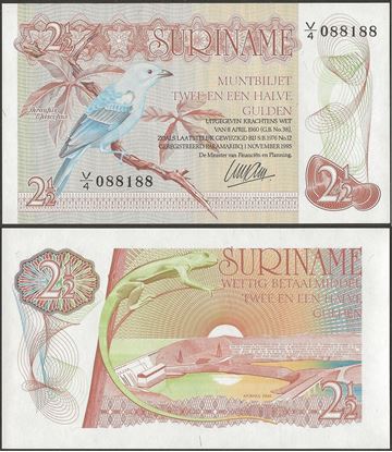Picture of Suriname,P119,Bx,2.5 Gulden,1985