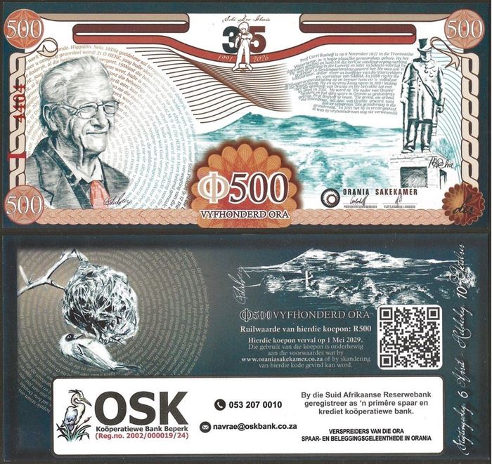 Picture of Orania,Series I,500 Ora,2026-2029