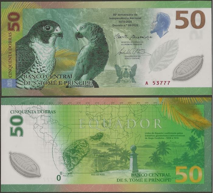 Picture of Sao Tome Principe,P82,B317,50 Dobras,2025(In 2026)