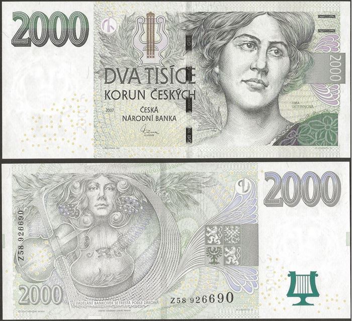 Picture of Czech Rep,P26,B125a,2000 Korun,2007 