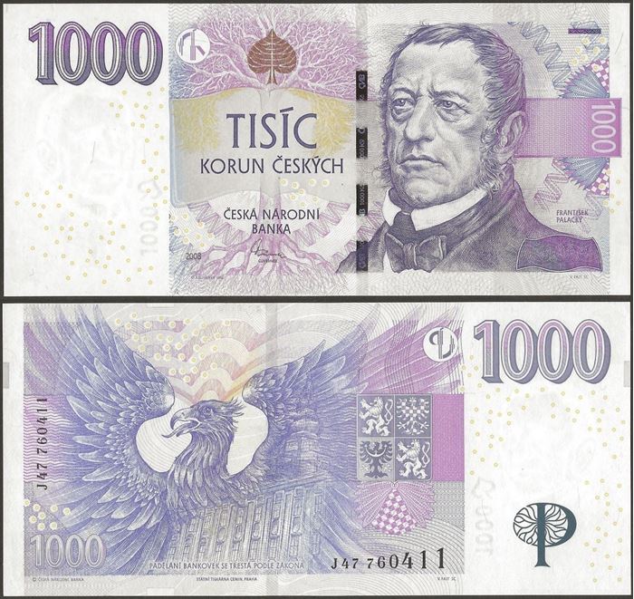 Picture of Czech Rep,P25,B124a,1000 Korun,2008 