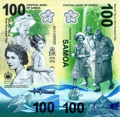 Picture of Samoa,P56,Bx,100 Tala,2026- PRE ORDER