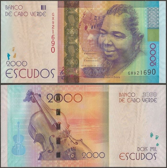Picture of Cape Verde,P74b,B225a,2000 Escudos,2024