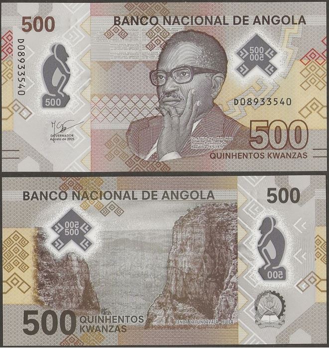 Picture of Angola,P161c,B558c,500 Kwanza,2025