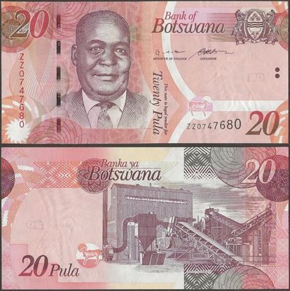 Picture of Botswana,P31,B125cz,20 Pula,2024,REPLACEMENT