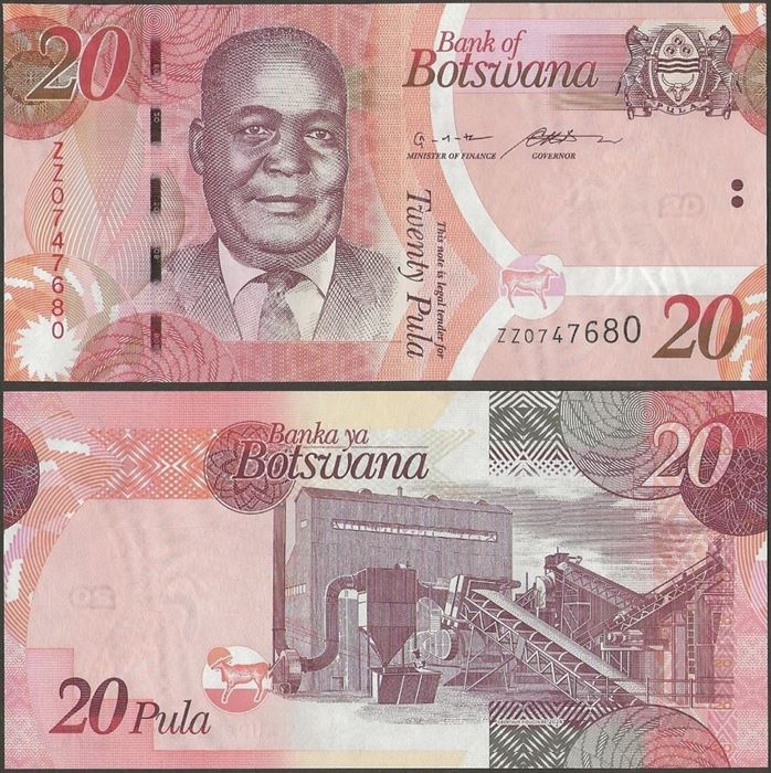 Picture of Botswana,P31,B125cz,20 Pula,2024,REPLACEMENT